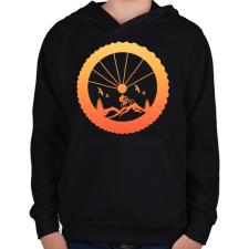 PRINTFASHION MOUNTAIN BIKE - Gyerek kapucnis pulóver - Fekete gyerek pulóver, kardigán