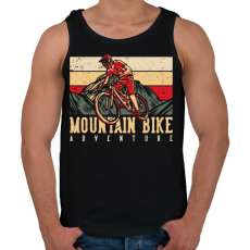 PRINTFASHION Mountain Bike kaland sötét alaphoz - Férfi atléta - Fekete