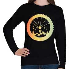 PRINTFASHION MOUNTAIN BIKE - Női pulóver - Fekete női pulóver, kardigán