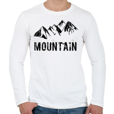 PRINTFASHION Mountain - Férfi hosszú ujjú póló - Fehér férfi póló