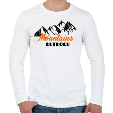 PRINTFASHION Mountain  - Férfi hosszú ujjú póló - Fehér férfi póló