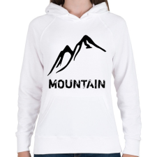 PRINTFASHION Mountain  - Női kapucnis pulóver - Fehér női pulóver, kardigán