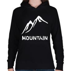 PRINTFASHION Mountain  - Női kapucnis pulóver - Fekete