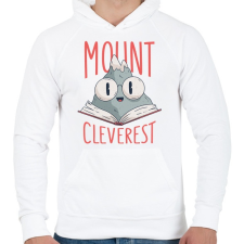 PRINTFASHION MountCleverest - Férfi kapucnis pulóver - Fehér férfi pulóver, kardigán