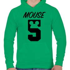 PRINTFASHION Mouse 5 - Férfi kapucnis pulóver - Zöld férfi pulóver, kardigán