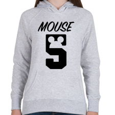 PRINTFASHION Mouse 5 - Női kapucnis pulóver - Sport szürke női pulóver, kardigán