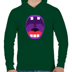 PRINTFASHION Mouth - Férfi kapucnis pulóver - Sötétzöld
