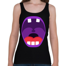 PRINTFASHION Mouth - Női atléta - Fekete női trikó