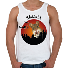 PRINTFASHION Mouzilla - Férfi atléta - Fehér