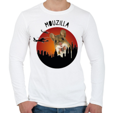 PRINTFASHION Mouzilla - Férfi hosszú ujjú póló - Fehér