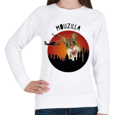 PRINTFASHION Mouzilla - Női pulóver - Fehér női pulóver, kardigán