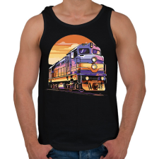 PRINTFASHION Mozdony - Férfi atléta - Fekete atléta, trikó