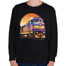 PRINTFASHION Mozdony - Gyerek pulóver - Fekete