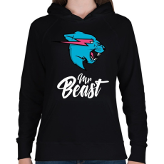 PRINTFASHION Mr Beast - Női kapucnis pulóver - Fekete