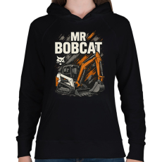 PRINTFASHION Mr Bobcat - Női kapucnis pulóver - Fekete