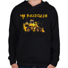 PRINTFASHION mr bulldozer - Gyerek kapucnis pulóver - Fekete