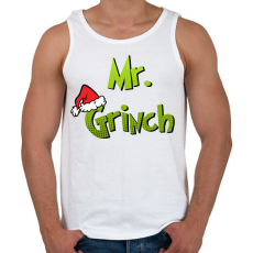 PRINTFASHION Mr Grinch - Férfi atléta - Fehér
