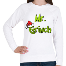 PRINTFASHION Mr Grinch - Női pulóver - Fehér női pulóver, kardigán