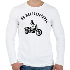 PRINTFASHION mr motorkerékpár - Férfi hosszú ujjú póló - Fehér