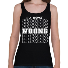 PRINTFASHION Mr never wrong páros 2 - Női atléta - Fekete