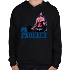 PRINTFASHION mr perfect - Gyerek kapucnis pulóver - Fekete