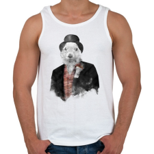 PRINTFASHION Mr Phil - Férfi atléta - Fehér atléta, trikó