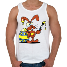 PRINTFASHION Mr. Rabbit fest - Férfi atléta - Fehér