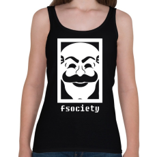 PRINTFASHION Mr. Robot - Fsociety - Női atléta - Fekete