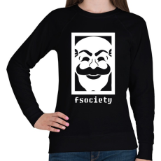 PRINTFASHION Mr. Robot - Fsociety - Női pulóver - Fekete