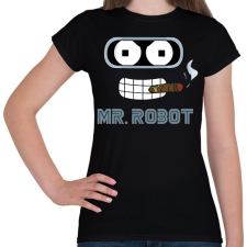 PRINTFASHION Mr. Robot - Női póló - Fekete női póló