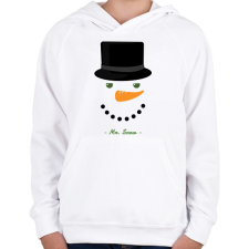 PRINTFASHION MR. SNOW - Gyerek kapucnis pulóver - Fehér gyerek pulóver, kardigán