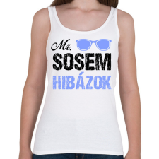PRINTFASHION Mr. sosem hibázok - Női atléta - Fehér női trikó