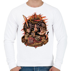 PRINTFASHION MR. Tök - Férfi pulóver - Fehér