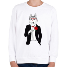 PRINTFASHION Mr. Wolf - Gyerek pulóver - Fehér