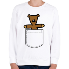 PRINTFASHION MrBean Teddy - Gyerek pulóver - Fehér gyerek pulóver, kardigán