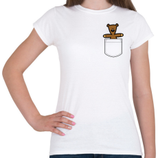 PRINTFASHION MrBean Teddy - Női póló - Fehér