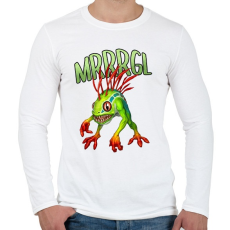 PRINTFASHION Mrrrgl - Férfi hosszú ujjú póló - Fehér
