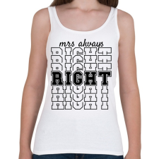 PRINTFASHION Mrs always right páros 1 - Női atléta - Fehér női trikó