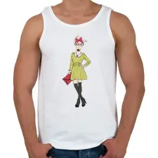 PRINTFASHION Mrs. Dog - Férfi atléta - Fehér atléta, trikó