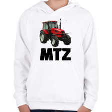 PRINTFASHION MTZ Traktor - Gyerek kapucnis pulóver - Fehér gyerek pulóver, kardigán