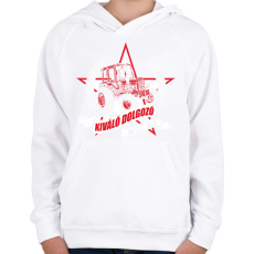 PRINTFASHION MTZ traktor - Gyerek kapucnis pulóver - Fehér