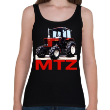 PRINTFASHION MTZ traktor - Női atléta - Fekete női trikó