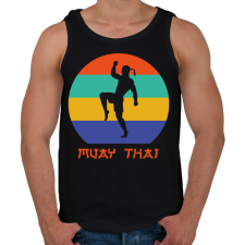 PRINTFASHION Muay Thai - Harcművészet - Férfi atléta - Fekete atléta, trikó