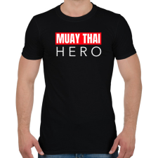 PRINTFASHION MUAY THAI HERO - Férfi póló - Fekete férfi póló