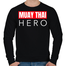 PRINTFASHION MUAY THAI HERO - Férfi pulóver - Fekete