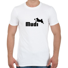 PRINTFASHION Mudi- kutyás minta - Férfi póló - Fehér férfi póló