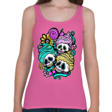 PRINTFASHION Muffin koponyák - Női atléta - Rózsaszín női trikó