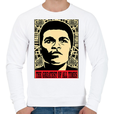 PRINTFASHION Muhammad Ali  - Férfi pulóver - Fehér