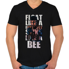 PRINTFASHION Muhammad idézet - Férfi V-nyakú póló - Fekete férfi póló