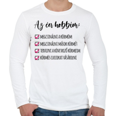 PRINTFASHION Műkörmös - Férfi hosszú ujjú póló - Fehér